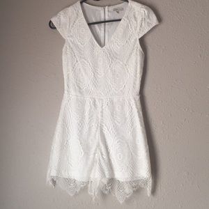White lace romper